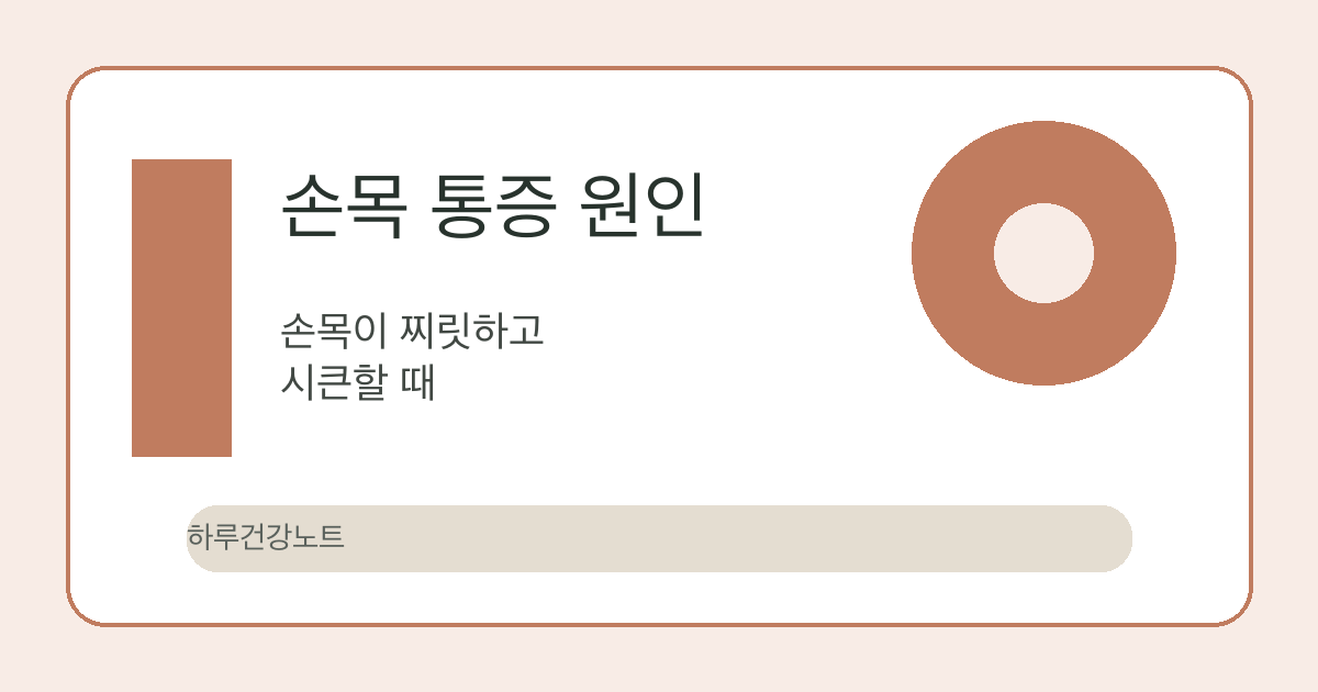 손목 통증 원인 글 대표 이미지