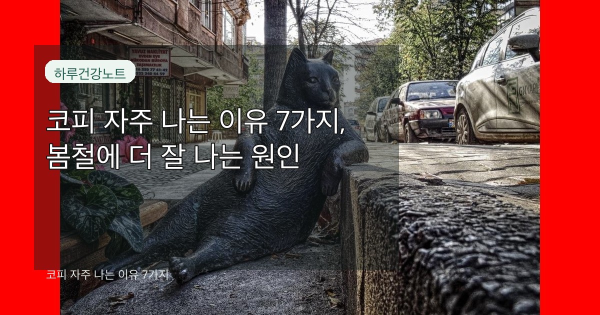 코피 자주 나는 이유 7가지 대표 썸네일